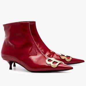 Balenciaga Logo Booties 37